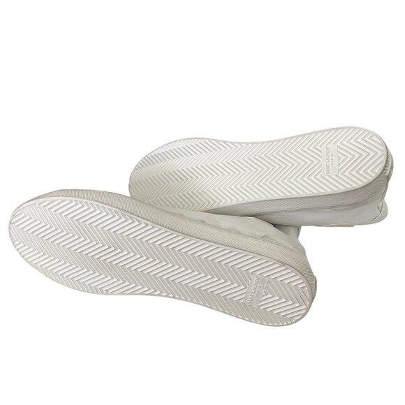 YSL Saint Laurent 561240 White Distressed Men's High Top Sneakers Shoes 46 - Picture 5 of 12